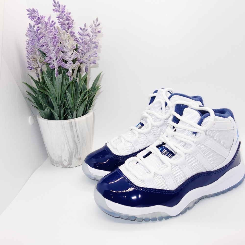 Jordan 11 Retro UNC BP Sz 11c OG DS White & Blue